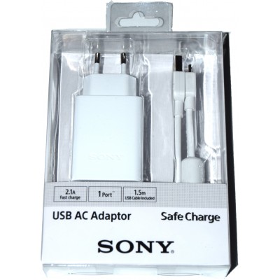 Cargador USB con cable micro USB Sony 5V/2.1A