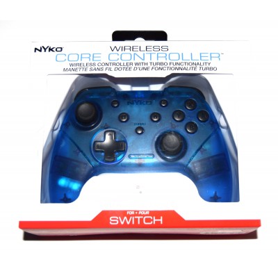 Mando Pro compatible Switch Bluetooth Nyko azul transparente