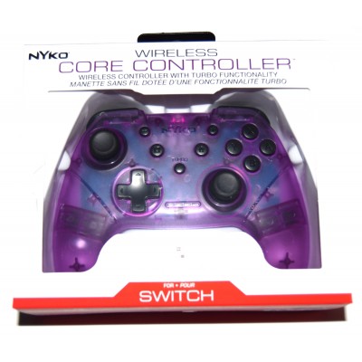 Mando Pro compatible Switch Bluetooth Nyko morado transparente