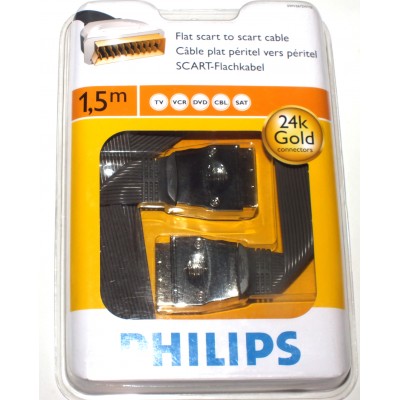 Cable plano  Euroconector macho-macho 1.5m. Philips