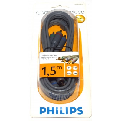 Cable Componentes YPbPr RCA macho-macho 1.5m. Philips