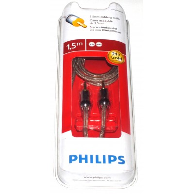 Cable audio estéreo Jack 3.5 macho a jack 3.5 macho 1.5m. Philips