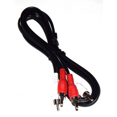 Cable audio estéreo 2 RCA macho a 2 RCA macho 1.5m.