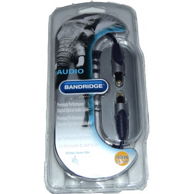 Cable audio digital óptico toslink macho-macho 2m. Bandridge