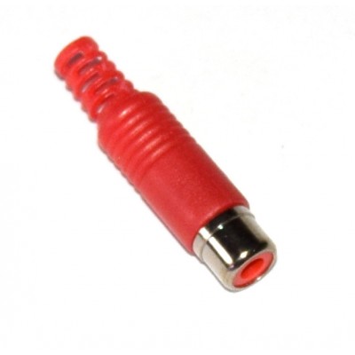 Conector RCA hembra rojo (redondo)