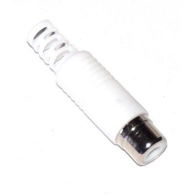 Conector RCA hembra blanco (redondo)