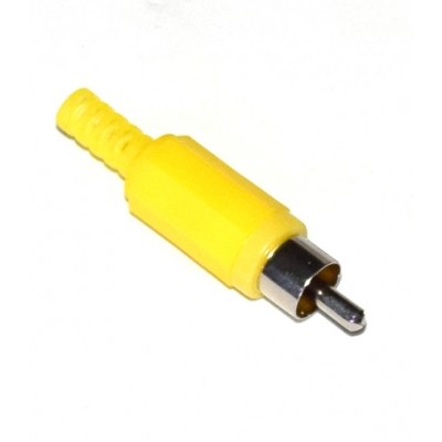 Conector RCA macho amarillo (hexagonal)