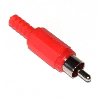 Conector RCA macho rojo (hexagonal)