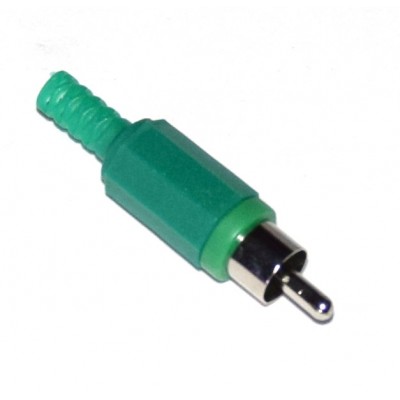 Conector RCA macho verde (hexagonal)