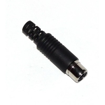 Conector RCA hembra negro (redondo)