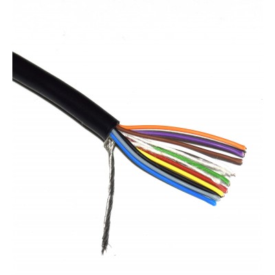 Cable manguera apantallado 10x0.20mm2 negro (a metros)