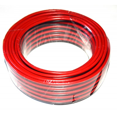 Cable paralelo altavoz rojo-negro 0.75mm2 CCA (10m.)