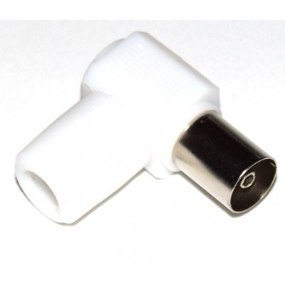 Conector antena 9.5mm. hembra acodado